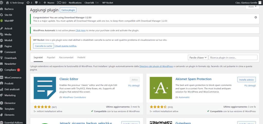 Come installare plugin WordPress