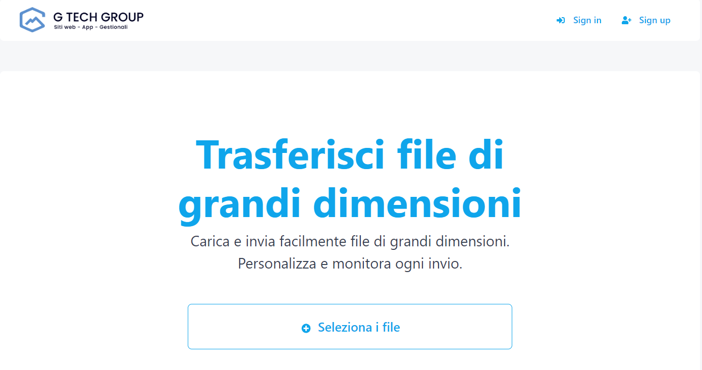 inviare file grandi dimensioni gratis
