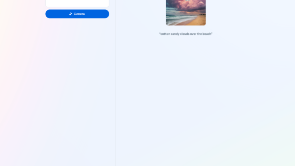 Nuvole rosa sopra spiaggia tranquilla.