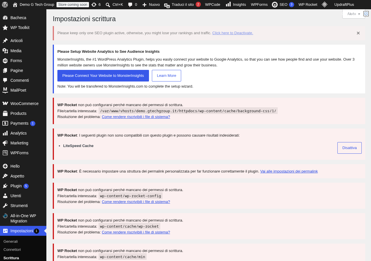 Impostazioni avanzate di TinyMCE Advanced