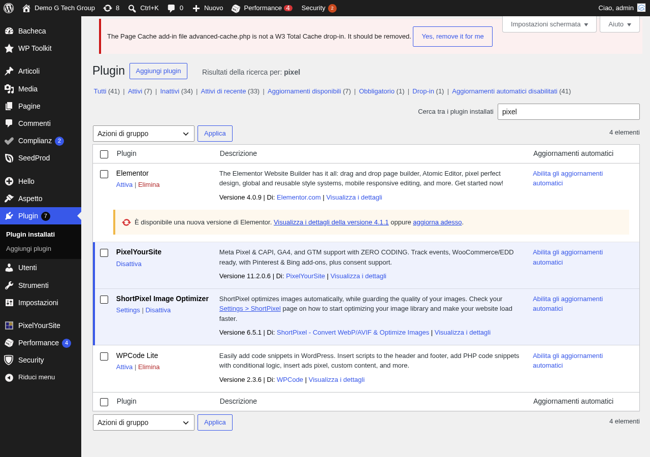 PixelYourSite compatibilità plugin