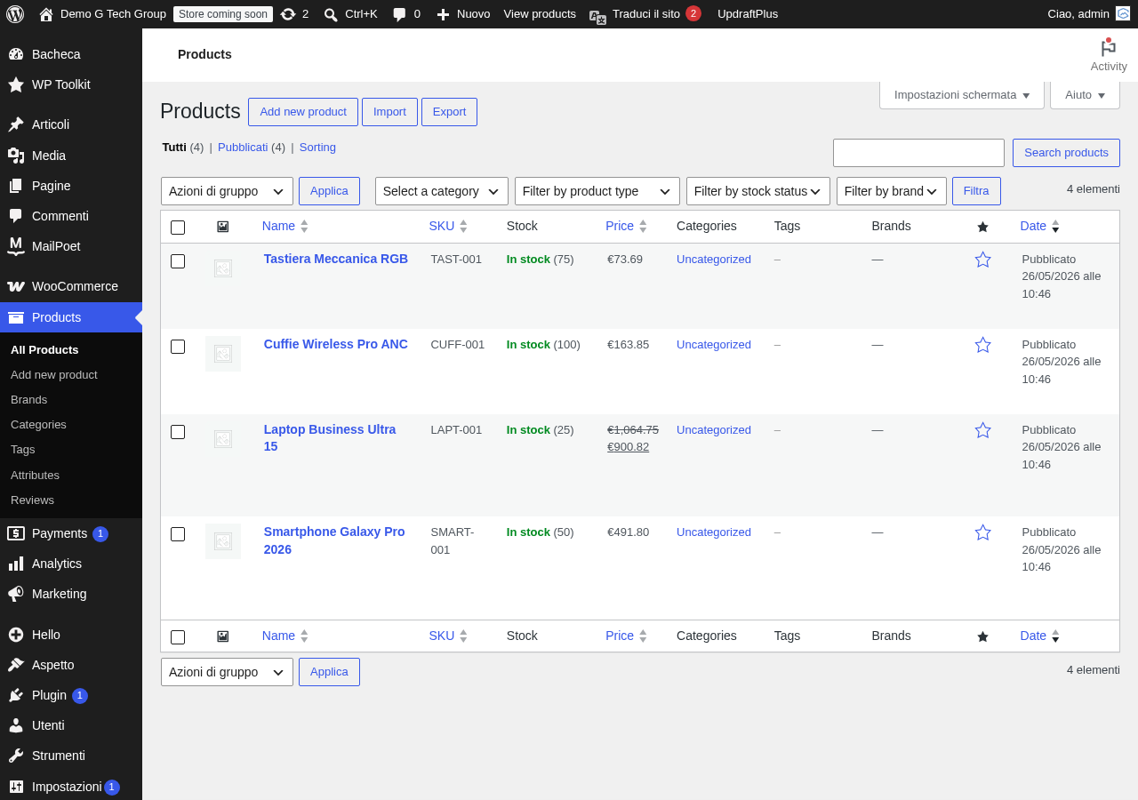 Griglia prodotti WooCommerce personalizzata con Elementor Pro