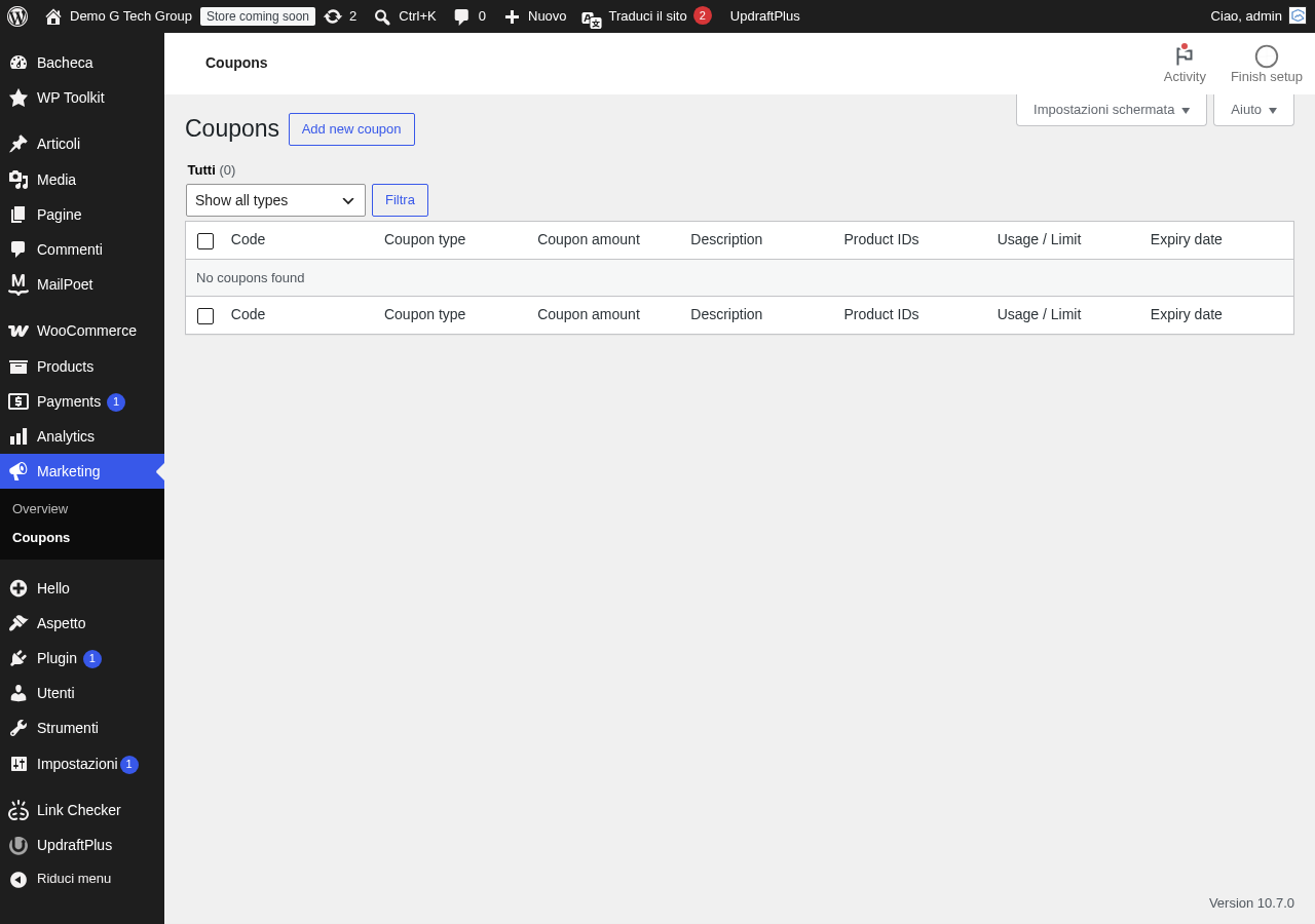 Gestione coupon e sconti in WooCommerce