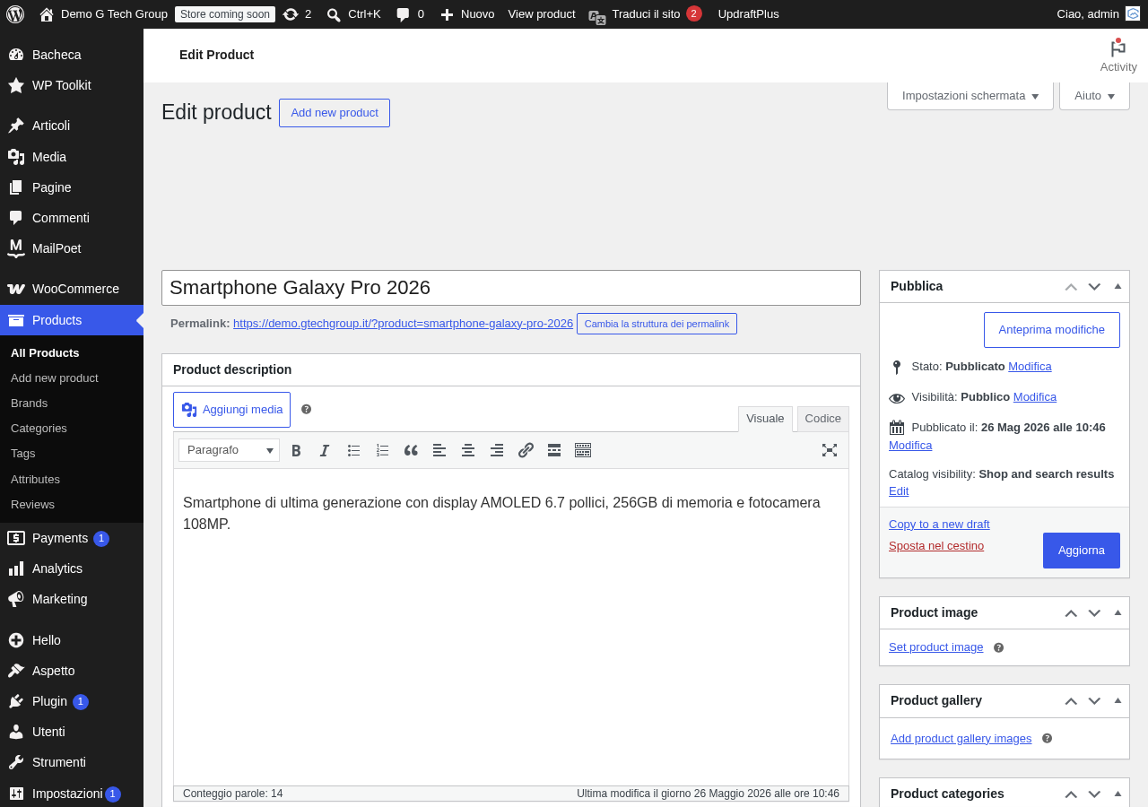Editor prodotto WooCommerce per l’aggiunta di FAQ e domande frequenti
