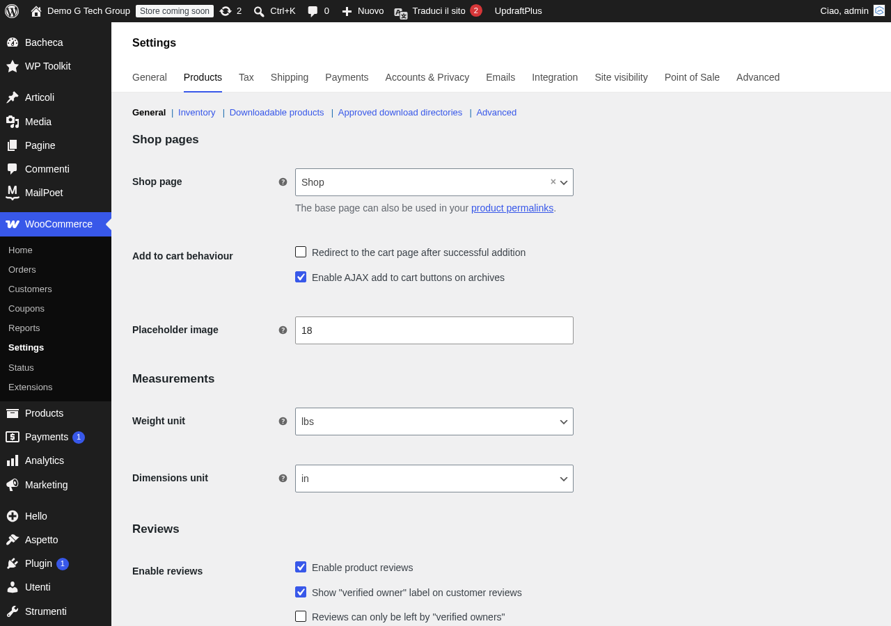 Impostazioni prodotti WooCommerce per la configurazione delle FAQ e dei dati strutturati