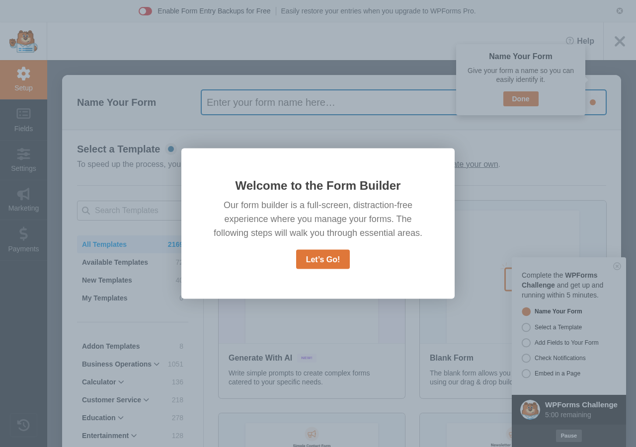 Screenshot del plugin nella dashboard WordPress