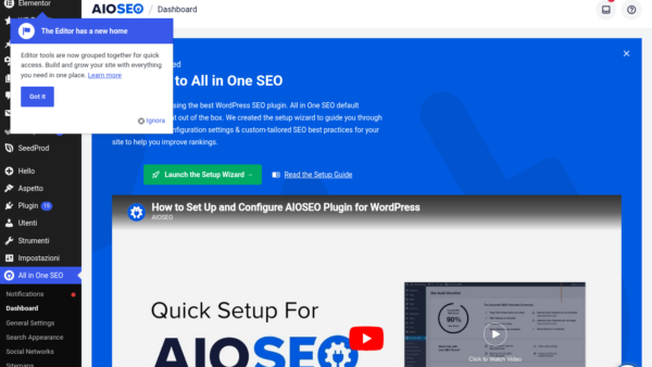 AIOSEO Dashboard