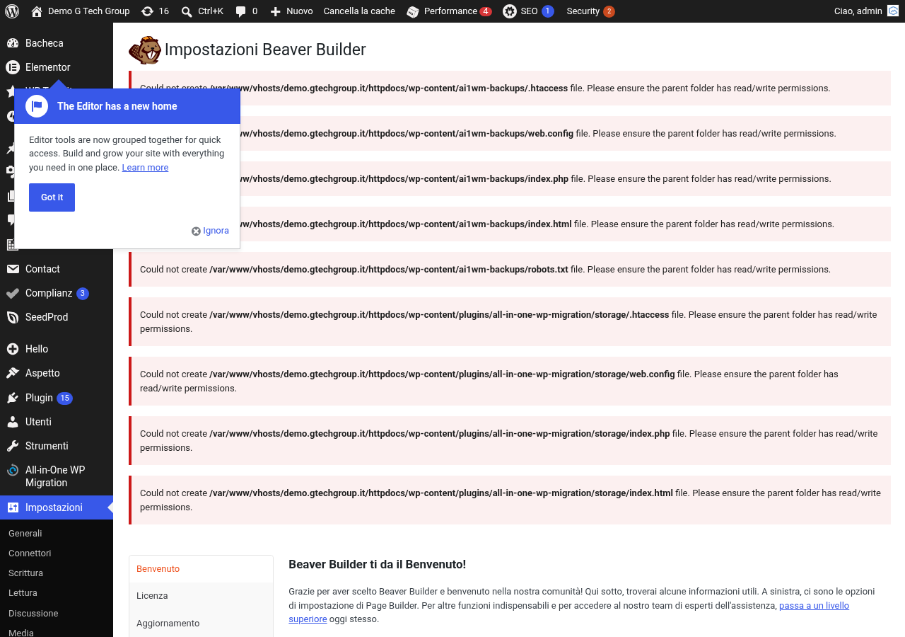 Beaver Builder e le Performance: La Situazione di Partenza