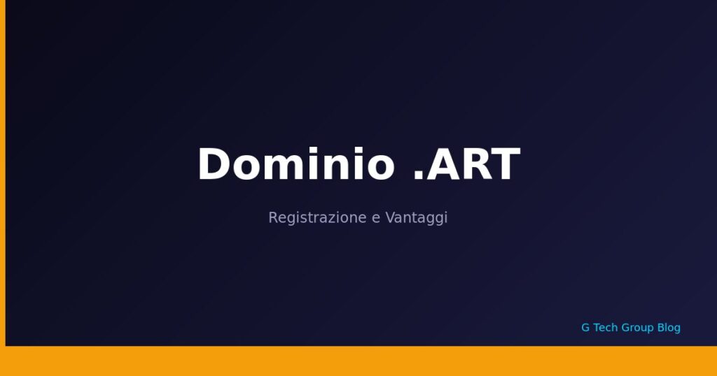 Dominio .ART Registrazione