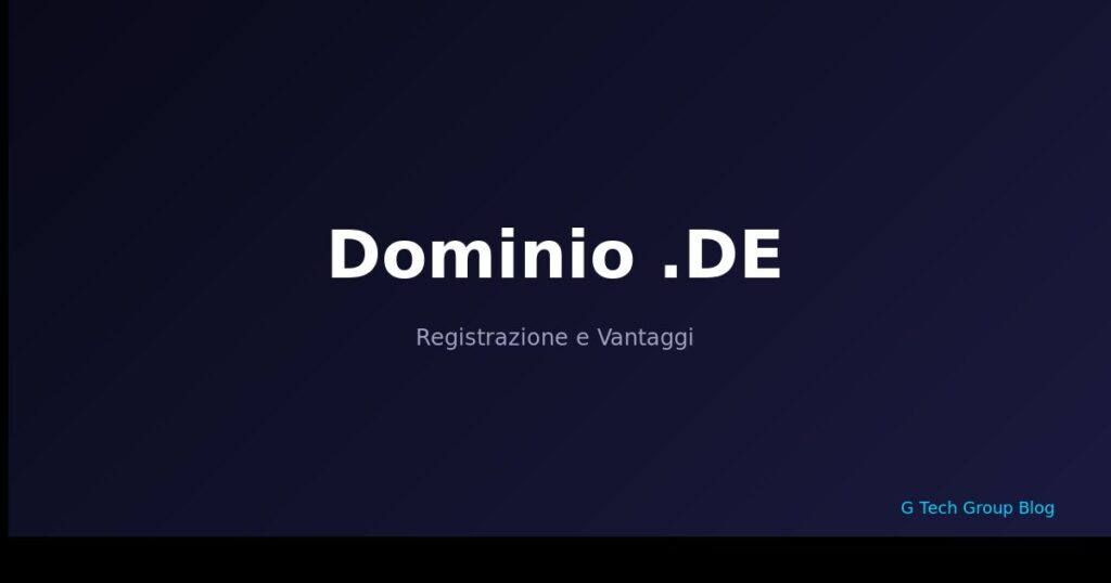 Dominio .DE Registrazione