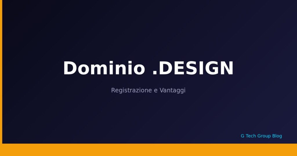 Dominio .DESIGN Registrazione