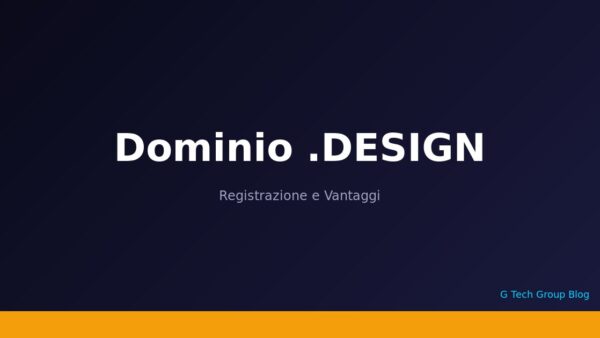 Dominio .DESIGN Registrazione