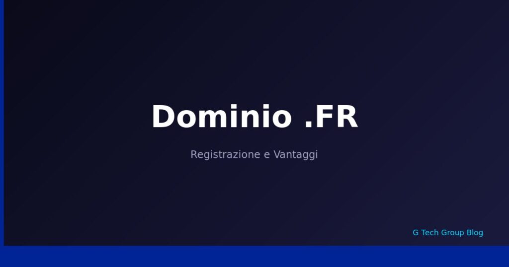 Dominio .FR Registrazione