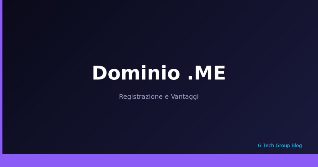 Dominio .ME Registrazione