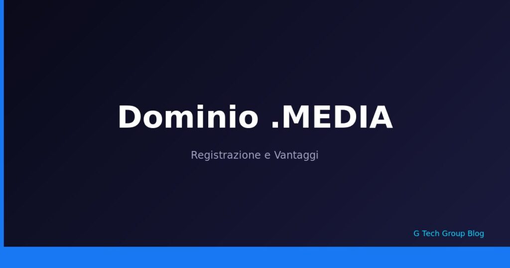 Dominio .MEDIA Registrazione