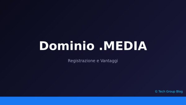 Dominio .MEDIA Registrazione