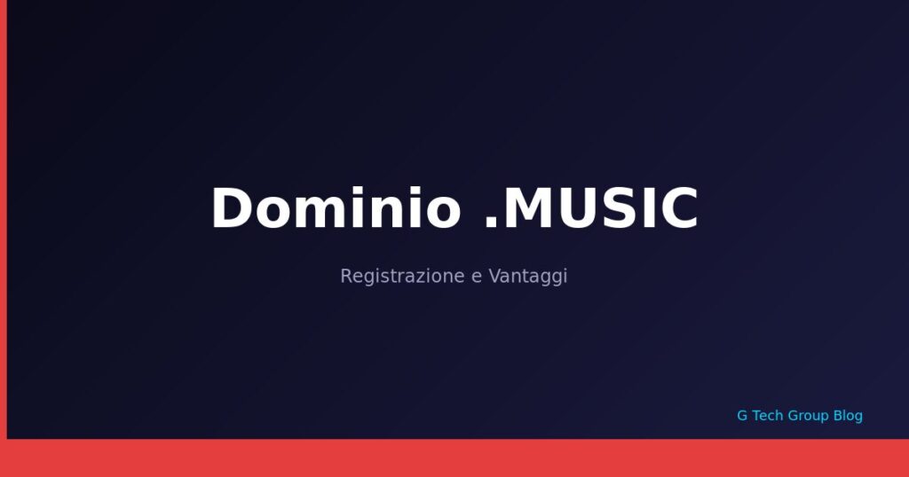 Dominio .MUSIC Registrazione