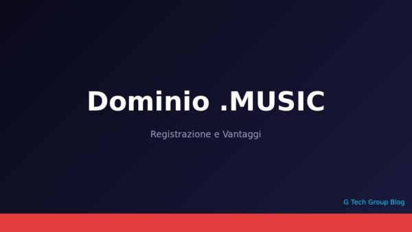 Dominio .MUSIC Registrazione