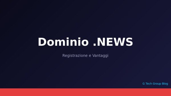 Dominio .NEWS Registrazione