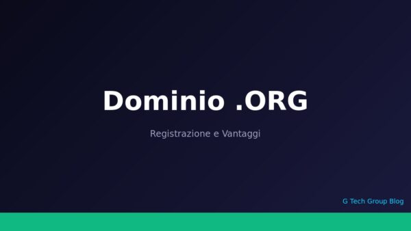 Dominio .ORG Registrazione