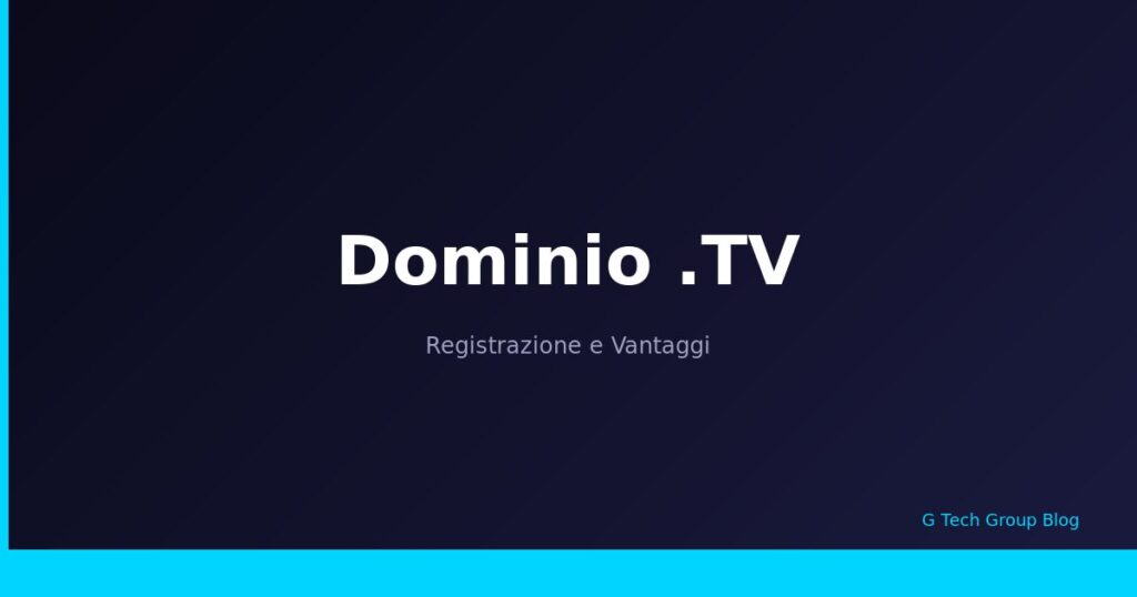 Dominio .TV Registrazione