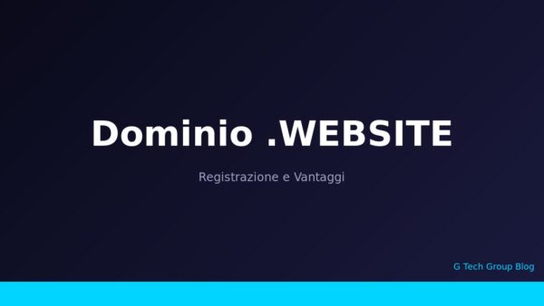 Dominio .WEBSITE Registrazione
