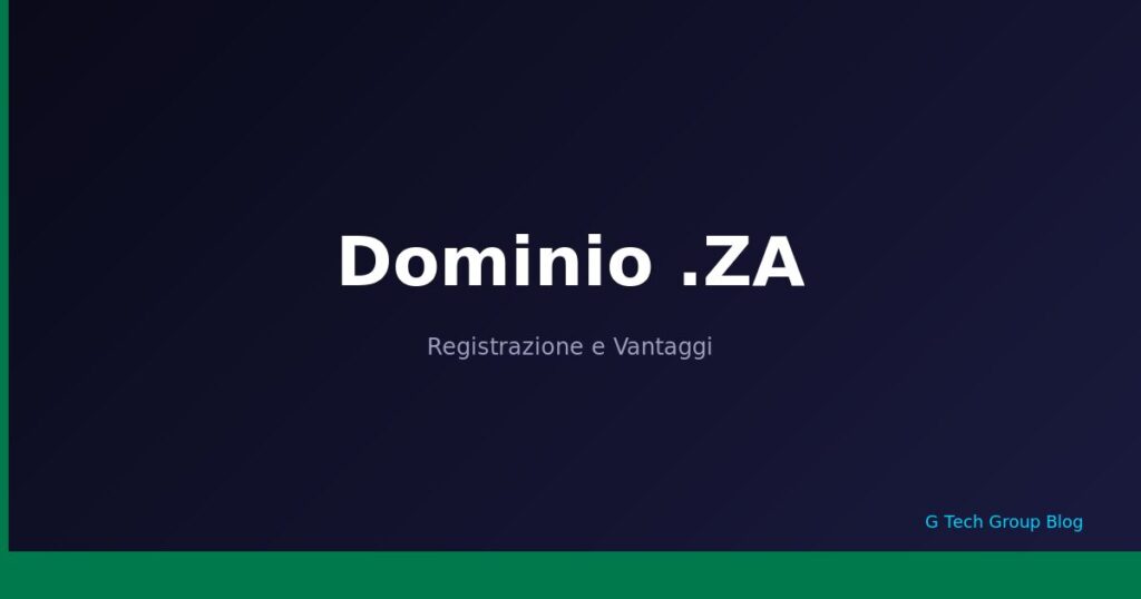 Dominio .ZA Registrazione