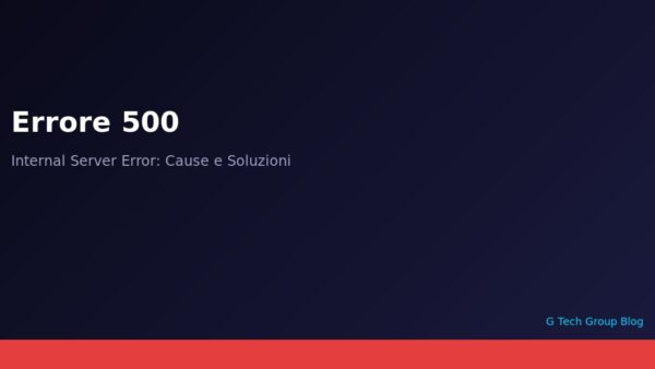 Errore 500 Internal Server Error
