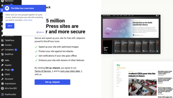 Jetpack Dashboard