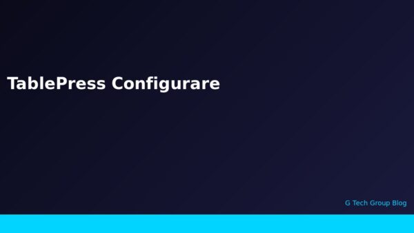 TablePress Configurare