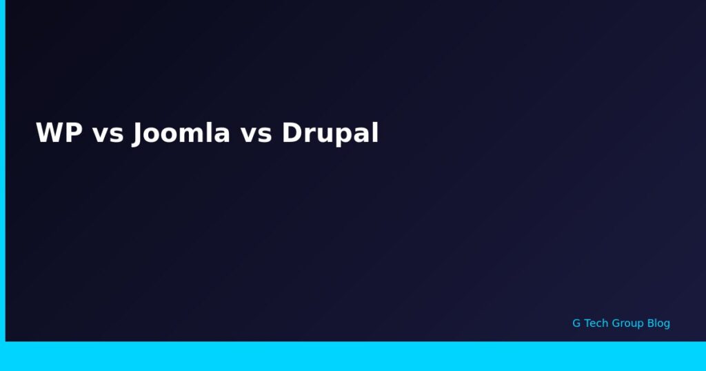 WP vs Joomla vs Drupal