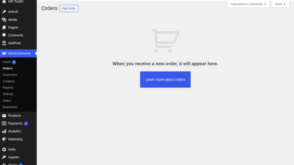 WooCommerce Ordini