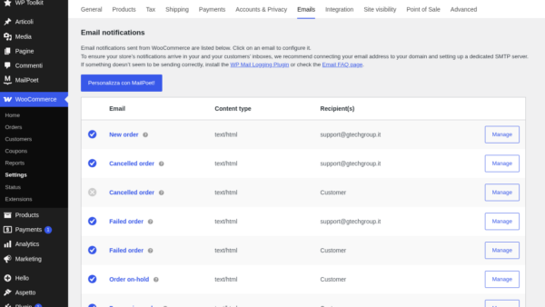 WooCommerce Email