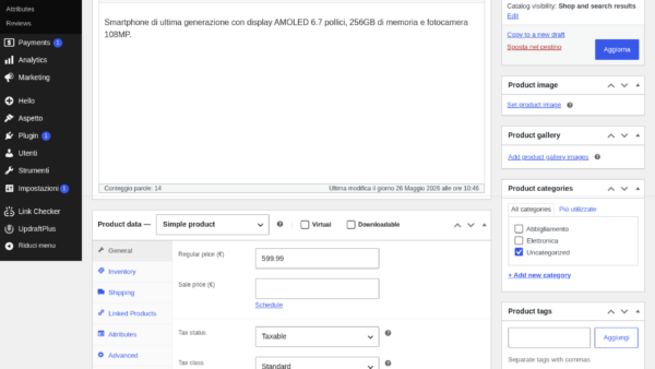 WooCommerce Prodotto Completo