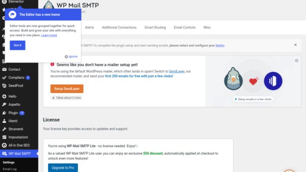 WP Mail SMTP Dashboard