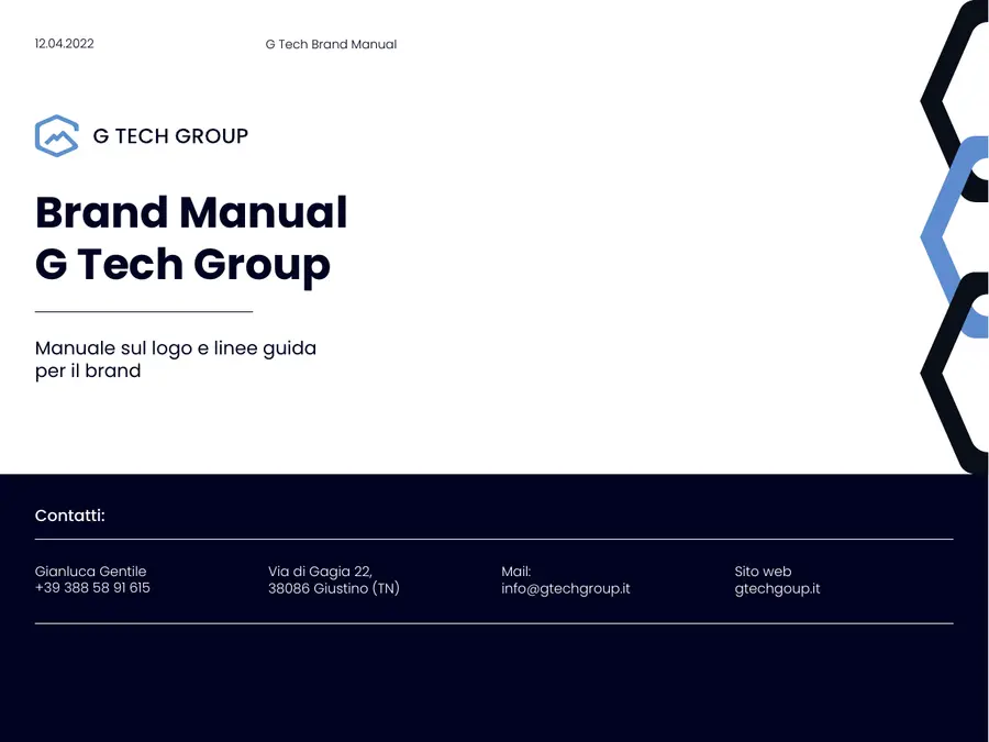Brand Manual G Tech Group — Copertina