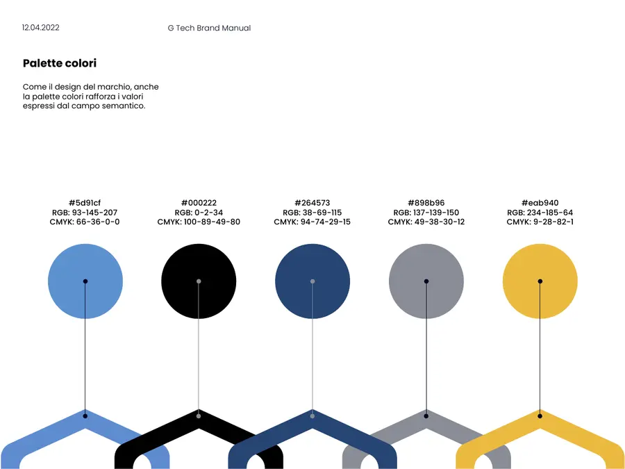 Brand Manual G Tech Group — Palette colori