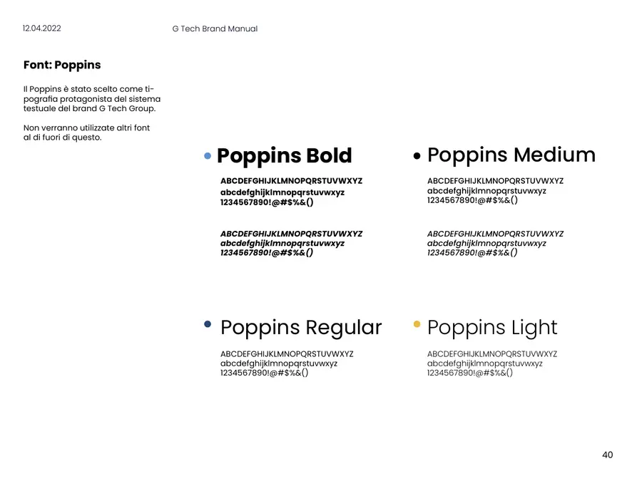 Brand Manual G Tech Group — Tipografia — Poppins