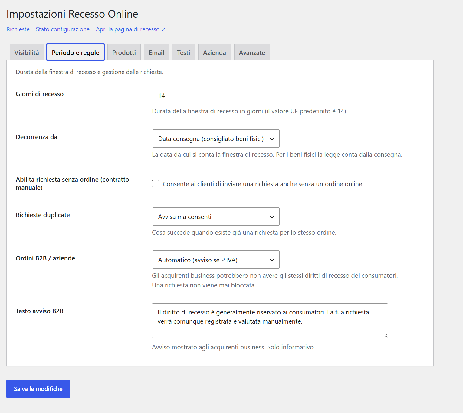GTG Recesso Online — Periodo e regole