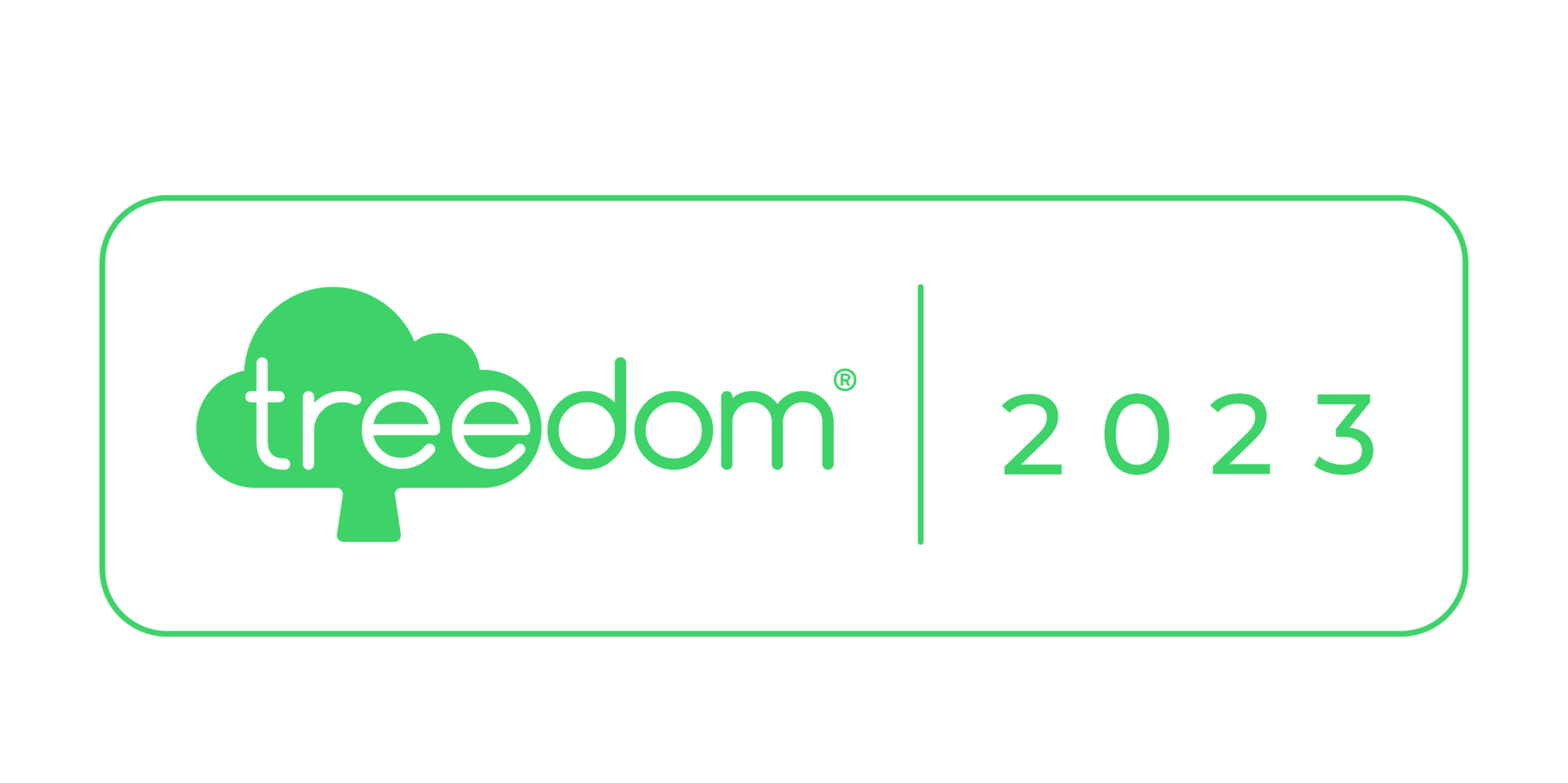 Logo de Treedom avec un arbre, 2023.