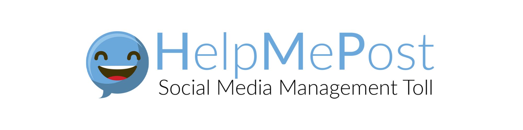 Logo HelpMePost pour la gestion des médias sociaux.